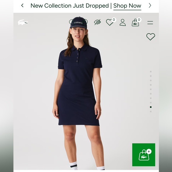 WOMEN'S SLIM FIT STRETCH MINI
PIQUÉ POLO DRESS - Picture 1 of 8